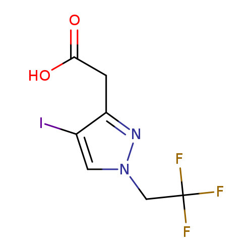 2-[4-iodo-1-(2,2,2-trifluoroethyl)-1H-pyrazol-3-yl]acetic acid
