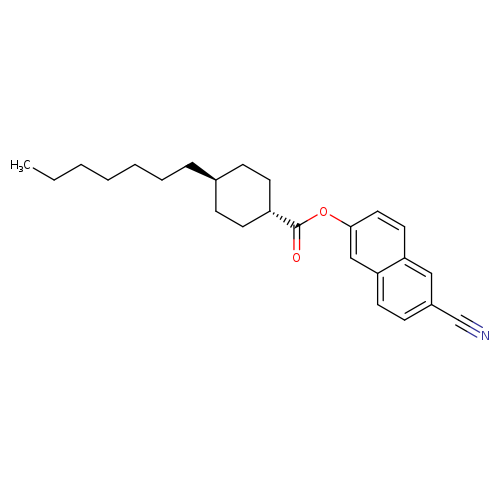 trans-6-Cyano-2-naphthyl 4-heptylcyclohexanecarboxylate