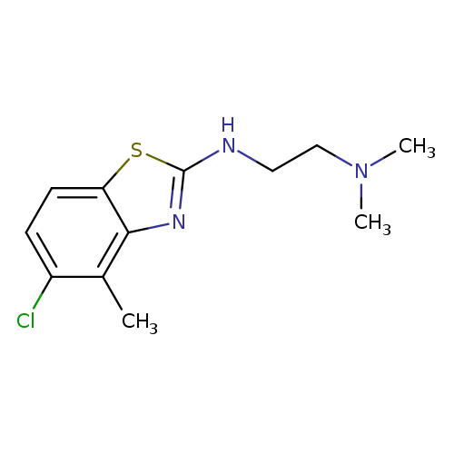N'-(5-CHLORO-4-METHYL-1,3-BENZOTHIAZOL-2-YL)-N,N-DIMETHYLETHANE-1,2-DIAMI+