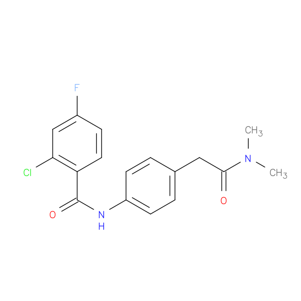 2-chloro-N-{4-[(dimethylcarbamoyl)methyl]phenyl}-4-fluorobenzamide