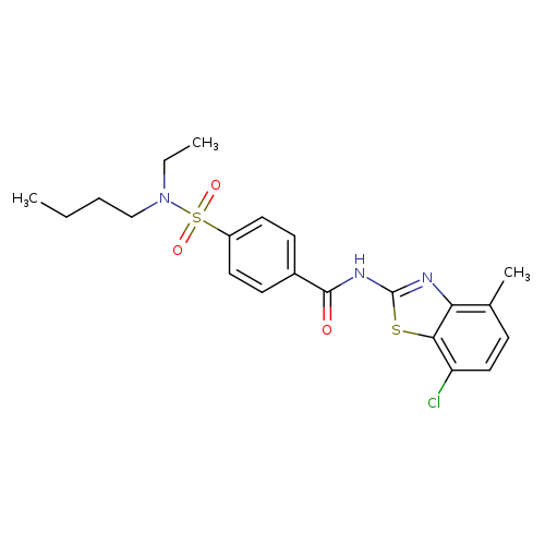 4-[butyl(ethyl)sulfamoyl]-N-(7-chloro-4-methyl-1,3-benzothiazol-2-yl)benzamide