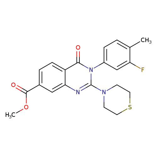 methyl 3-(3-fluoro-4-methylphenyl)-4-oxo-2-(thiomorpholin-4-yl)-3,4-dihydroquinazoline-7-carboxylate