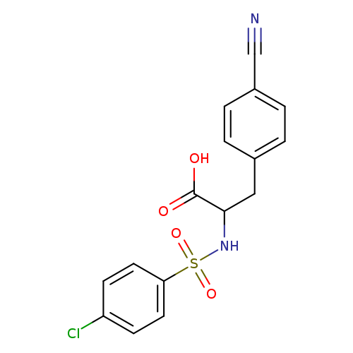 2-(4-chlorobenzenesulfonamido)-3-(4-cyanophenyl)propanoic acid