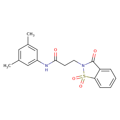 N-(3,5-dimethylphenyl)-3-(1,1,3-trioxo-2,3-dihydro-1lambda6,2-benzothiazol-2-yl)propanamide
