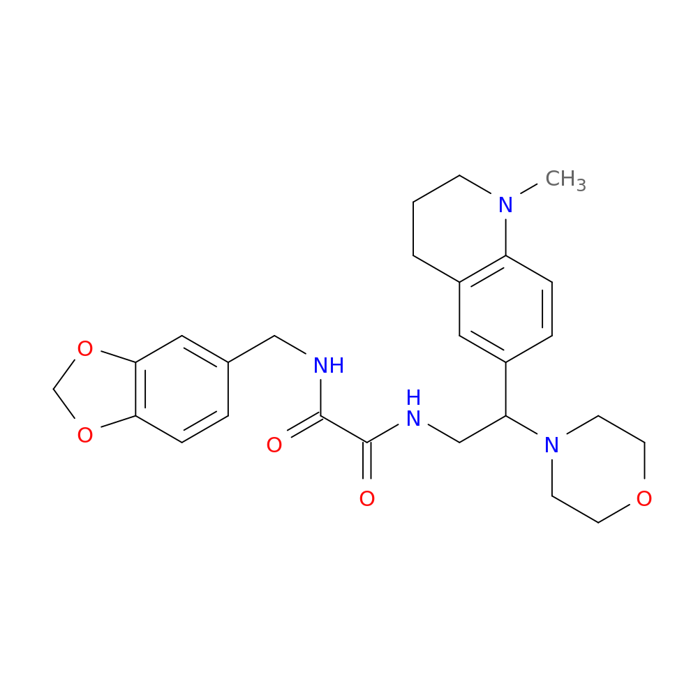N-[(2H-1,3-benzodioxol-5-yl)methyl]-N'-[2-(1-methyl-1,2,3,4-tetrahydroquinolin-6-yl)-2-(morpholin-4-yl)ethyl]ethanediamide