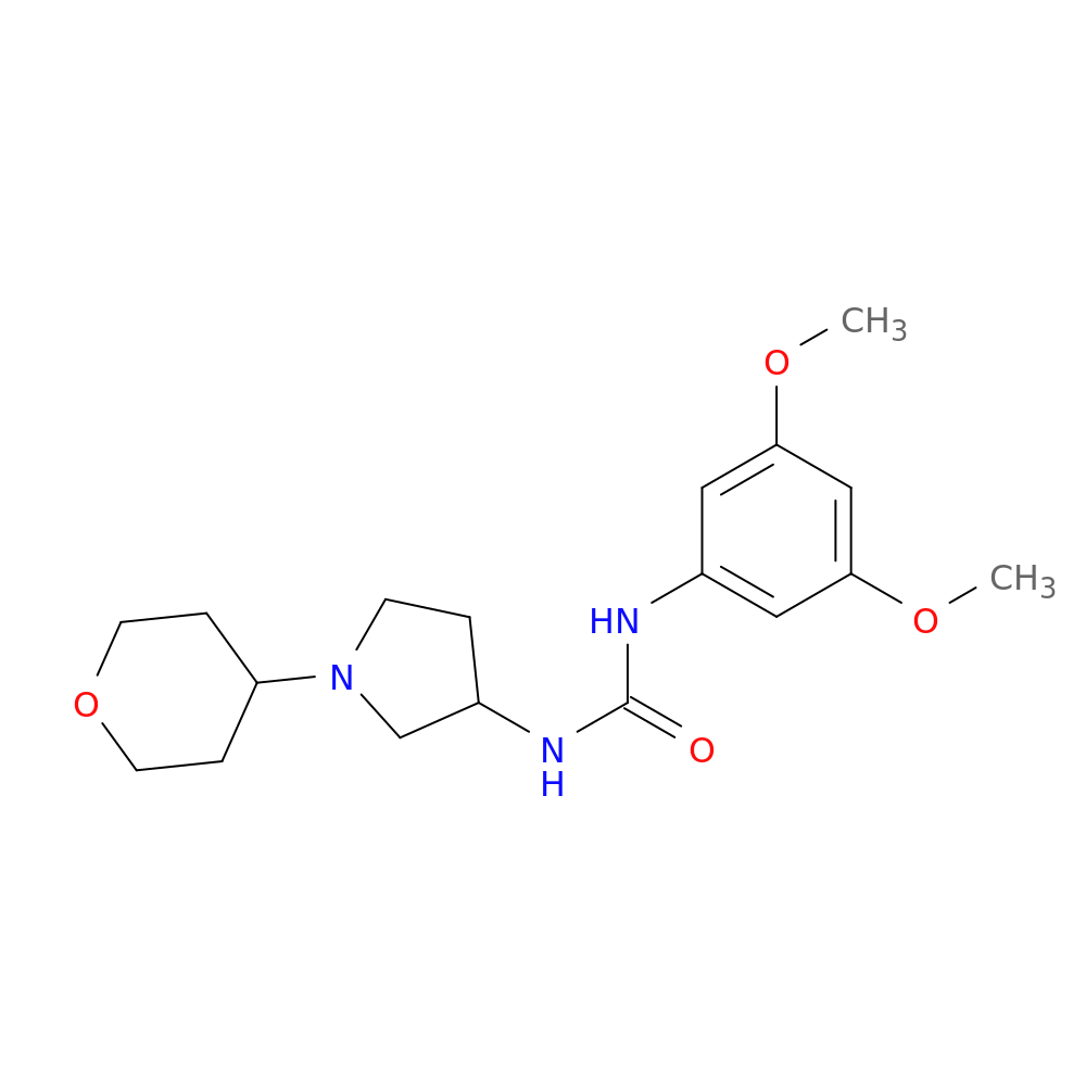 1-(3,5-dimethoxyphenyl)-3-[1-(oxan-4-yl)pyrrolidin-3-yl]urea