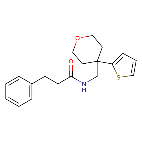 3-phenyl-N-{[4-(thiophen-2-yl)oxan-4-yl]methyl}propanamide