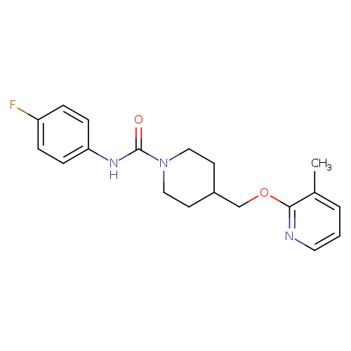 N-(4-fluorophenyl)-4-{[(3-methylpyridin-2-yl)oxy]methyl}piperidine-1-carboxamide