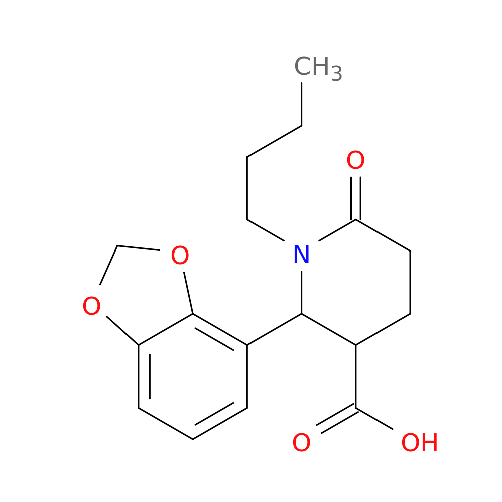 2-(2H-1,3-benzodioxol-4-yl)-1-butyl-6-oxopiperidine-3-carboxylic acid