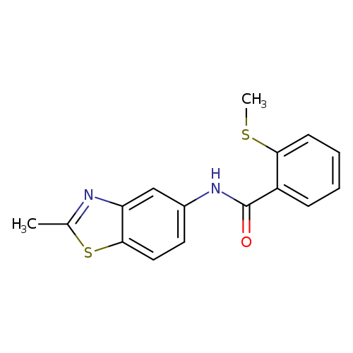 N-(2-methyl-1,3-benzothiazol-5-yl)-2-(methylsulfanyl)benzamide