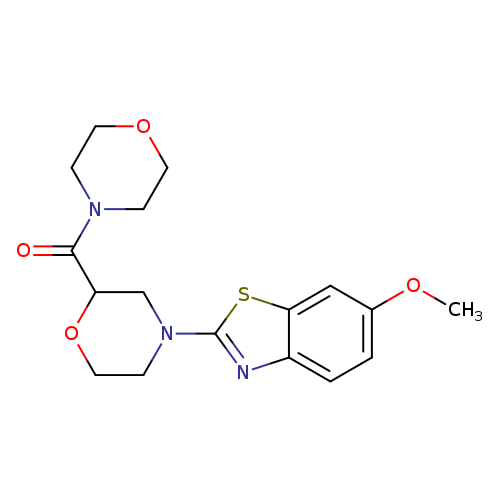 6-methoxy-2-[2-(morpholine-4-carbonyl)morpholin-4-yl]-1,3-benzothiazole