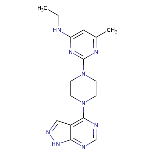 N-ethyl-6-methyl-2-(4-{1H-pyrazolo[3,4-d]pyrimidin-4-yl}piperazin-1-yl)pyrimidin-4-amine