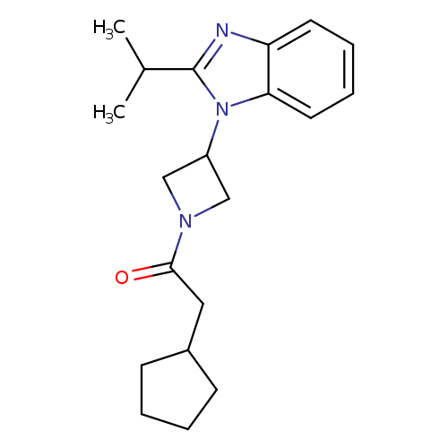 2-cyclopentyl-1-{3-[2-(propan-2-yl)-1H-1,3-benzodiazol-1-yl]azetidin-1-yl}ethan-1-one