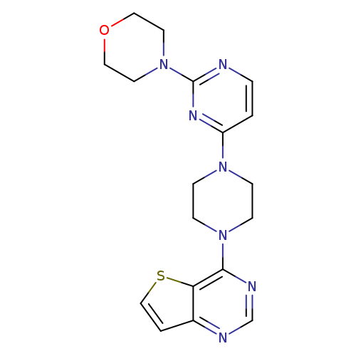 4-[4-(4-{thieno[3,2-d]pyrimidin-4-yl}piperazin-1-yl)pyrimidin-2-yl]morpholine