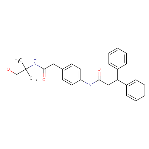 N-(4-{[(1-hydroxy-2-methylpropan-2-yl)carbamoyl]methyl}phenyl)-3,3-diphenylpropanamide