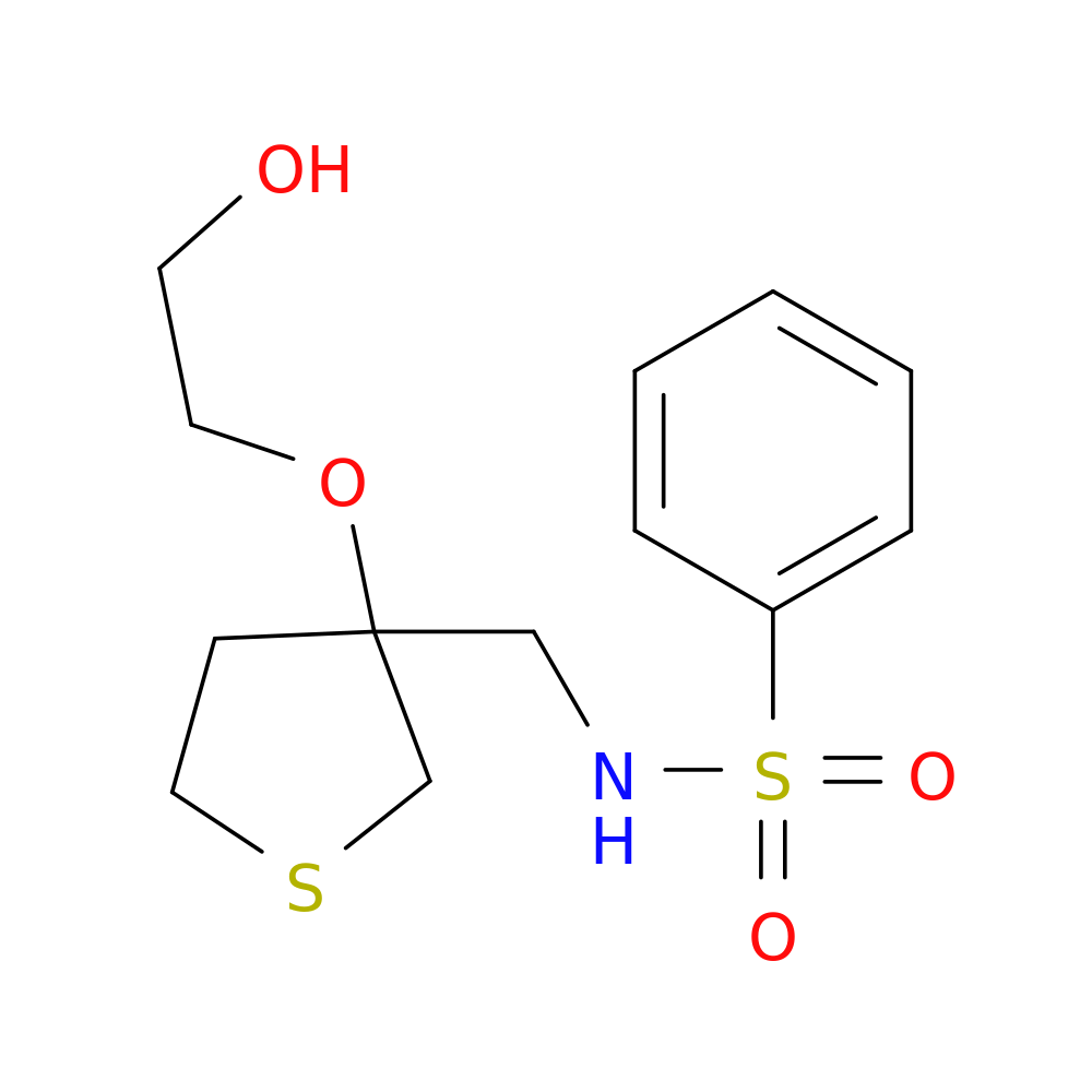 N-{[3-(2-hydroxyethoxy)thiolan-3-yl]methyl}benzenesulfonamide