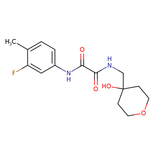 N-(3-fluoro-4-methylphenyl)-N'-[(4-hydroxyoxan-4-yl)methyl]ethanediamide