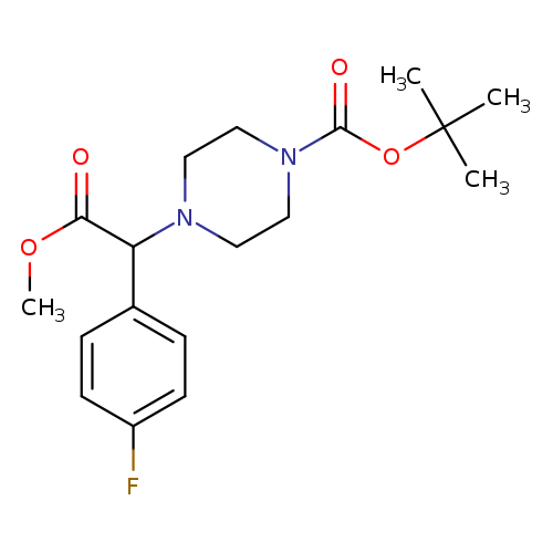 tert-butyl 4-[1-(4-fluorophenyl)-2-methoxy-2-oxoethyl]piperazine-1-carboxylate