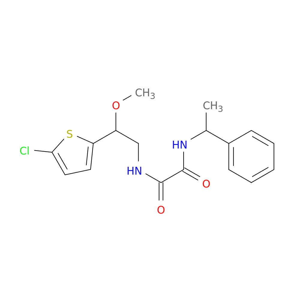 N-[2-(5-chlorothiophen-2-yl)-2-methoxyethyl]-N'-(1-phenylethyl)ethanediamide