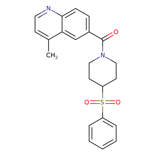 6-[4-(benzenesulfonyl)piperidine-1-carbonyl]-4-methylquinoline