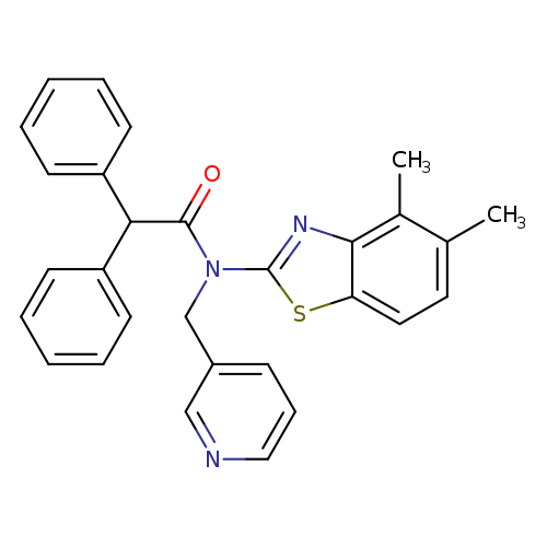 N-(4,5-dimethyl-1,3-benzothiazol-2-yl)-2,2-diphenyl-N-[(pyridin-3-yl)methyl]acetamide