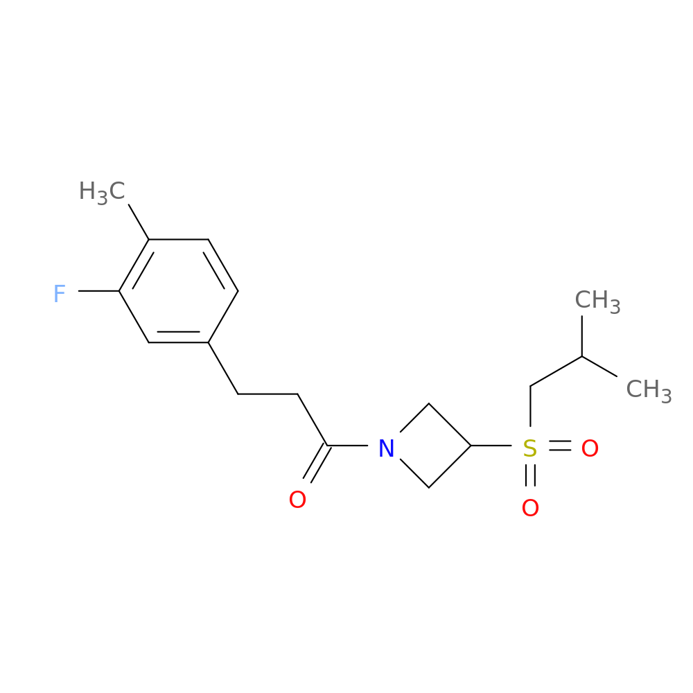 3-(3-fluoro-4-methylphenyl)-1-[3-(2-methylpropanesulfonyl)azetidin-1-yl]propan-1-one