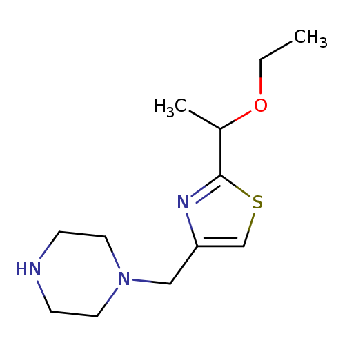 1-{[2-(1-ethoxyethyl)-1,3-thiazol-4-yl]methyl}piperazine