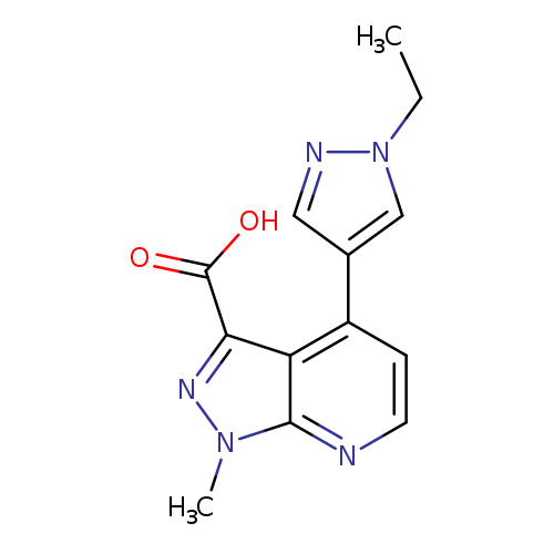4-(1-Ethyl-1H-pyrazol-4-yl)-1-methyl-1H-pyrazolo[3,4-b]pyridine-3-carboxylic acid