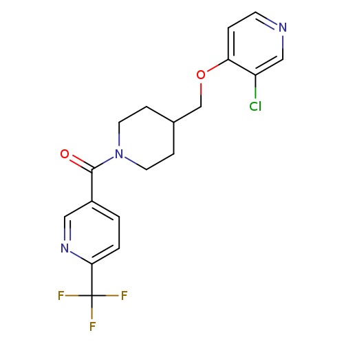 5-(4-{[(3-chloropyridin-4-yl)oxy]methyl}piperidine-1-carbonyl)-2-(trifluoromethyl)pyridine