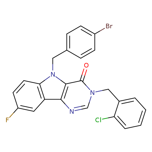 5-[(4-bromophenyl)methyl]-3-[(2-chlorophenyl)methyl]-8-fluoro-3H,4H,5H-pyrimido[5,4-b]indol-4-one