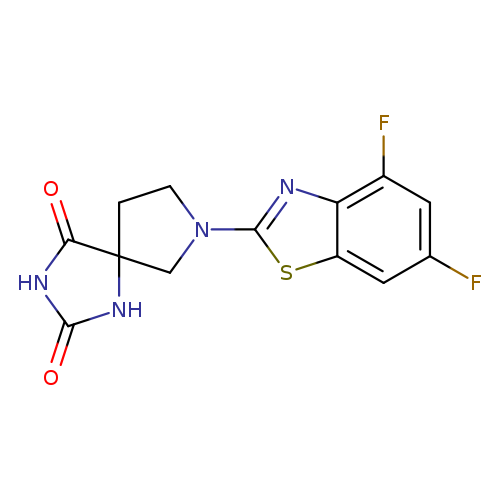 7-(4,6-difluoro-1,3-benzothiazol-2-yl)-1,3,7-triazaspiro[4.4]nonane-2,4-dione