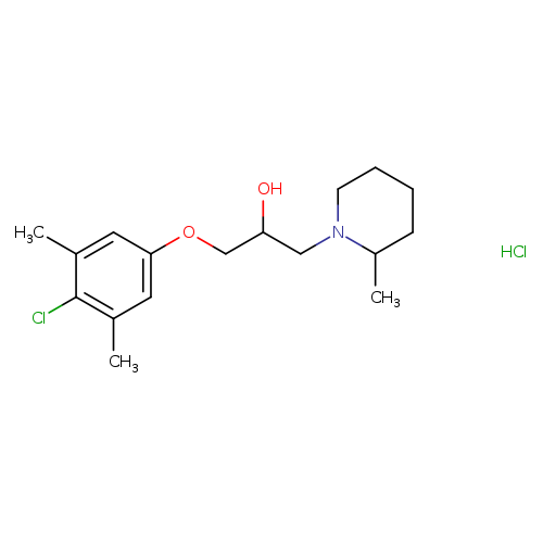 1-(4-chloro-3,5-dimethylphenoxy)-3-(2-methylpiperidin-1-yl)propan-2-ol hydrochloride
