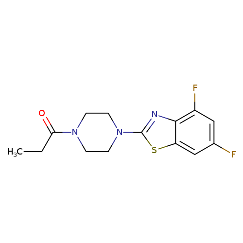 1-[4-(4,6-difluoro-1,3-benzothiazol-2-yl)piperazin-1-yl]propan-1-one