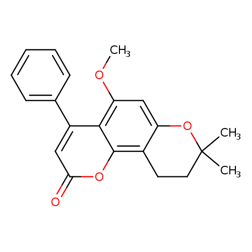 5-Methoxy-8,8-dimethyl-4-phenyl-9,10-dihydro-2h,8h-pyrano[2,3-f]chromen-2-one