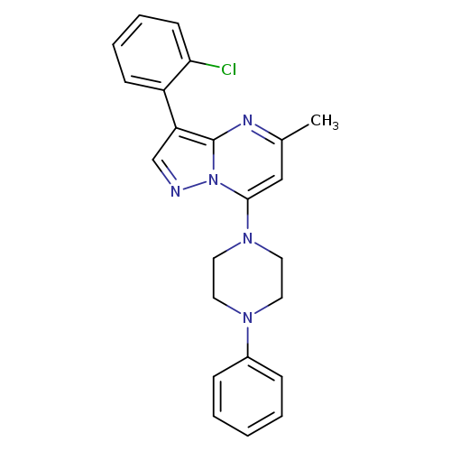 1-[3-(2-chlorophenyl)-5-methylpyrazolo[1,5-a]pyrimidin-7-yl]-4-phenylpiperazine