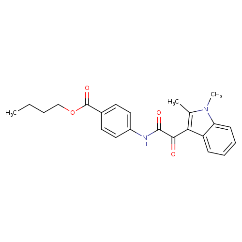 butyl 4-[2-(1,2-dimethyl-1H-indol-3-yl)-2-oxoacetamido]benzoate