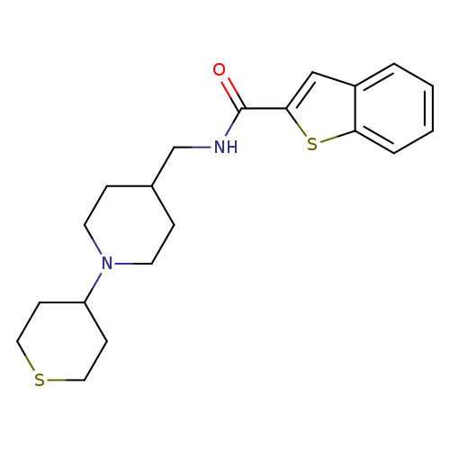 N-{[1-(thian-4-yl)piperidin-4-yl]methyl}-1-benzothiophene-2-carboxamide