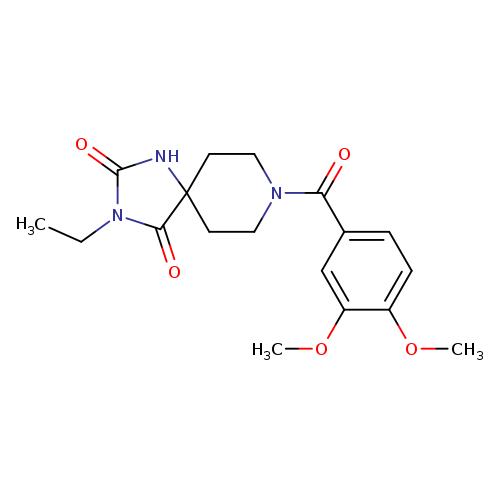 8-(3,4-dimethoxybenzoyl)-3-ethyl-1,3,8-triazaspiro[4.5]decane-2,4-dione