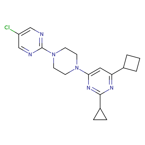 4-[4-(5-chloropyrimidin-2-yl)piperazin-1-yl]-6-cyclobutyl-2-cyclopropylpyrimidine