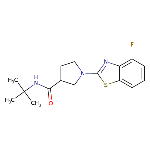 N-tert-butyl-1-(4-fluoro-1,3-benzothiazol-2-yl)pyrrolidine-3-carboxamide