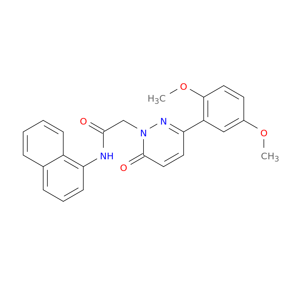 2-[3-(2,5-dimethoxyphenyl)-6-oxo-1,6-dihydropyridazin-1-yl]-N-(naphthalen-1-yl)acetamide