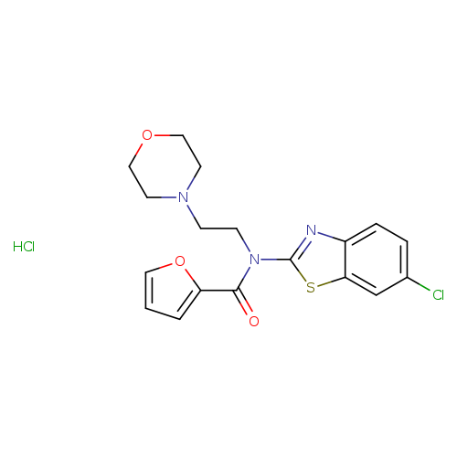 N-(6-chloro-1,3-benzothiazol-2-yl)-N-[2-(morpholin-4-yl)ethyl]furan-2-carboxamide hydrochloride