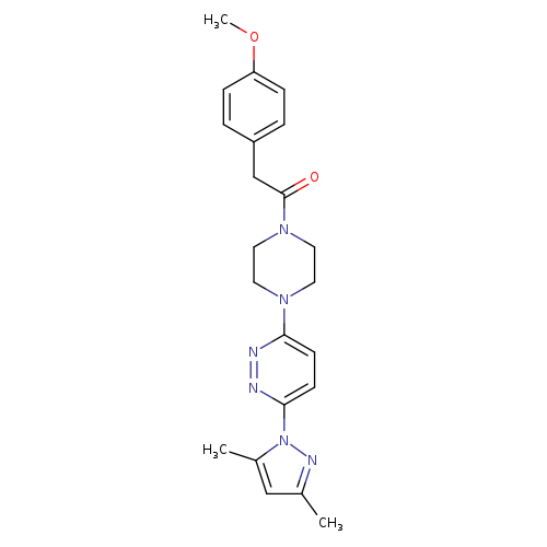 1-{4-[6-(3,5-dimethyl-1H-pyrazol-1-yl)pyridazin-3-yl]piperazin-1-yl}-2-(4-methoxyphenyl)ethan-1-one