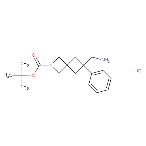 tert-butyl 6-(aminomethyl)-6-phenyl-2-azaspiro[3.3]heptane-2-carboxylate hydrochloride
