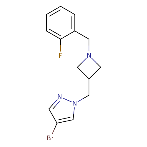 4-bromo-1-({1-[(2-fluorophenyl)methyl]azetidin-3-yl}methyl)-1H-pyrazole