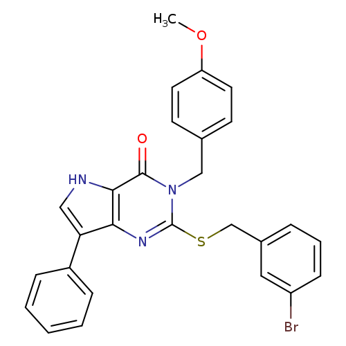 2-{[(3-bromophenyl)methyl]sulfanyl}-3-[(4-methoxyphenyl)methyl]-7-phenyl-3H,4H,5H-pyrrolo[3,2-d]pyrimidin-4-one