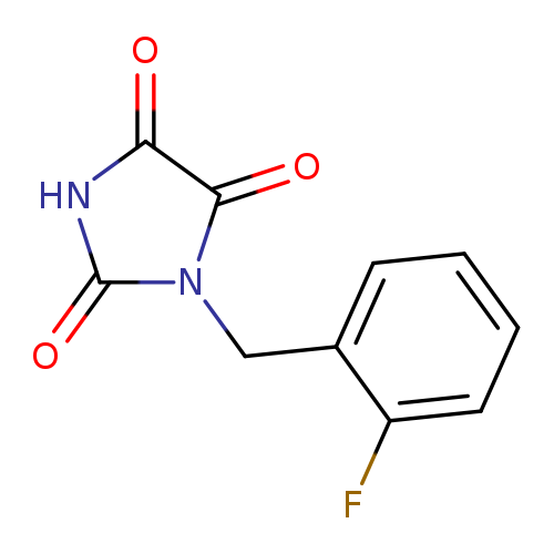 1-[(2-fluorophenyl)methyl]imidazolidine-2,4,5-trione