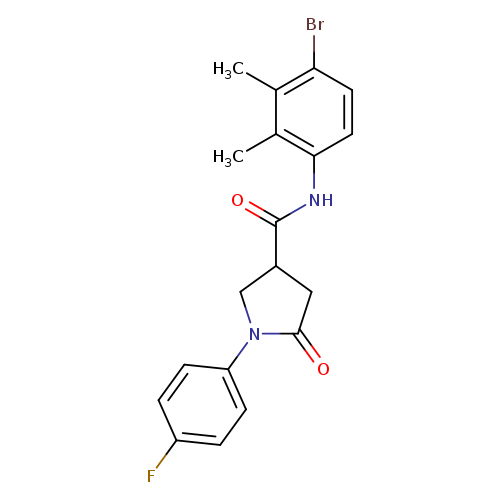 N-(4-bromo-2,3-dimethylphenyl)-1-(4-fluorophenyl)-5-oxo-3-pyrrolidinecarboxamide