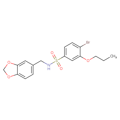 N-(1,3-benzodioxol-5-ylmethyl)-4-bromo-3-propoxybenzenesulfonamide