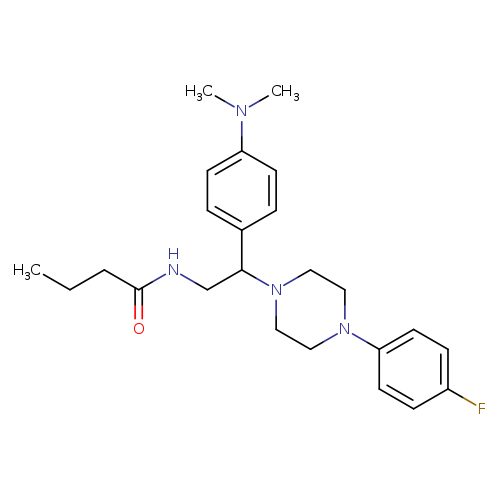 N-{2-[4-(dimethylamino)phenyl]-2-[4-(4-fluorophenyl)piperazin-1-yl]ethyl}butanamide